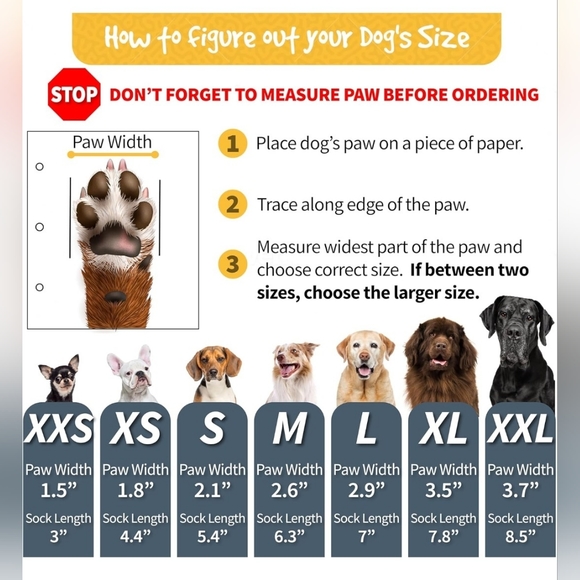 DOG SOCKS Tiger Toes no slip socks for dogs size Medium - Picture 5 of 5